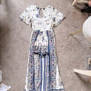 Floral Maxi Skort/Romper